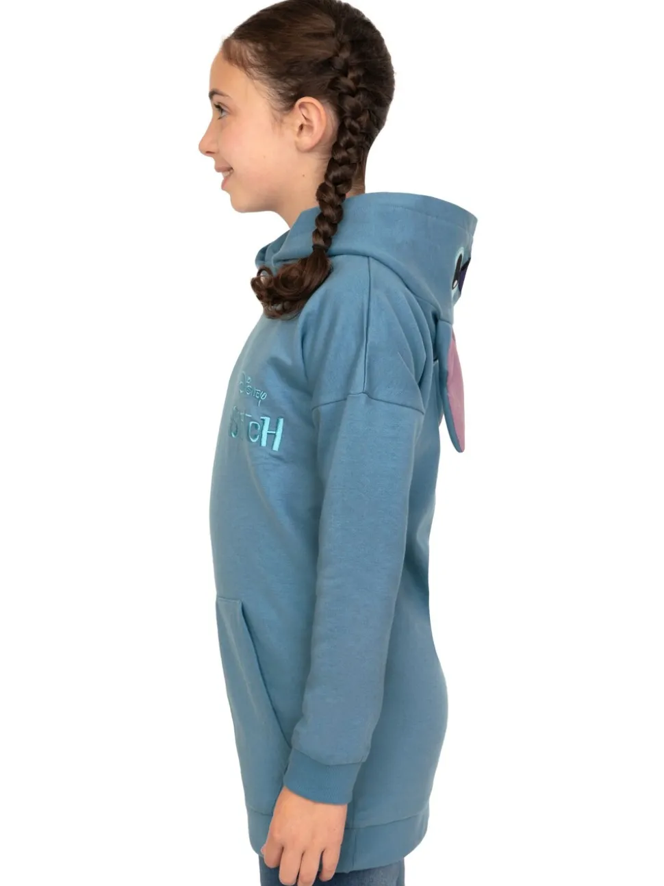 Character Blue Disney Lilo & Stitch Longline Hoodie