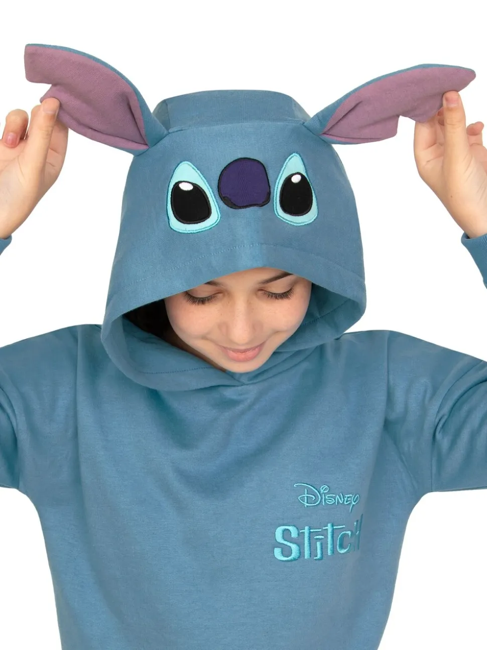 Character Blue Disney Lilo & Stitch Longline Hoodie