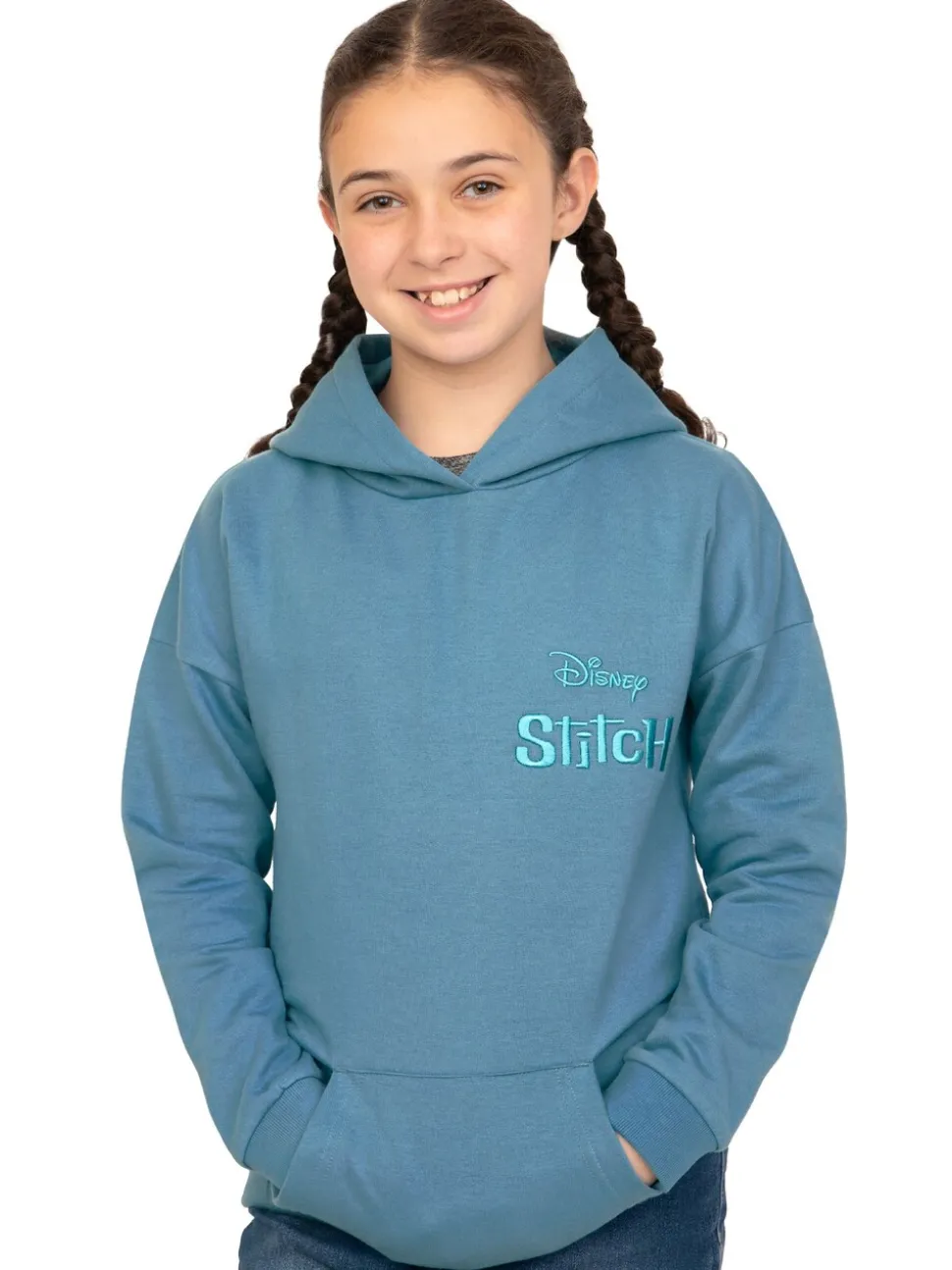 Character Blue Disney Lilo & Stitch Longline Hoodie