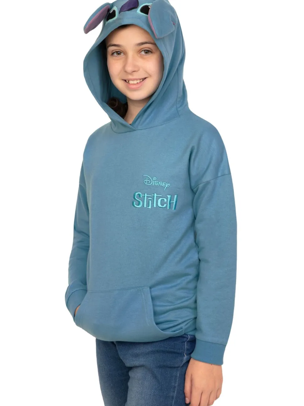 Character Blue Disney Lilo & Stitch Longline Hoodie