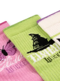 Character Green Wicked Girls Pack Of 3 Socks