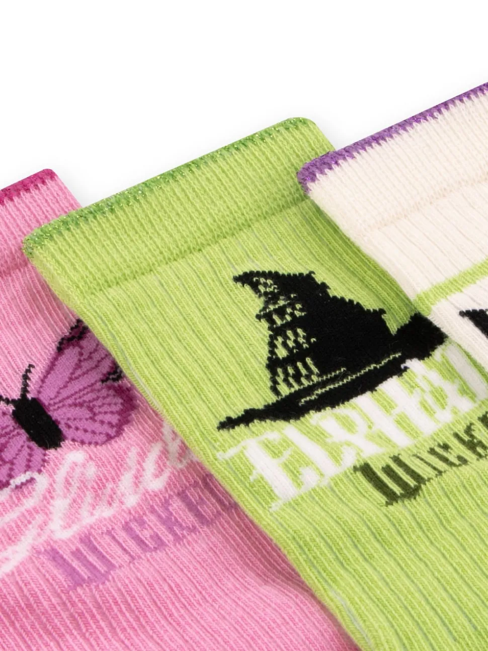 Character Green Wicked Girls Pack Of 3 Socks