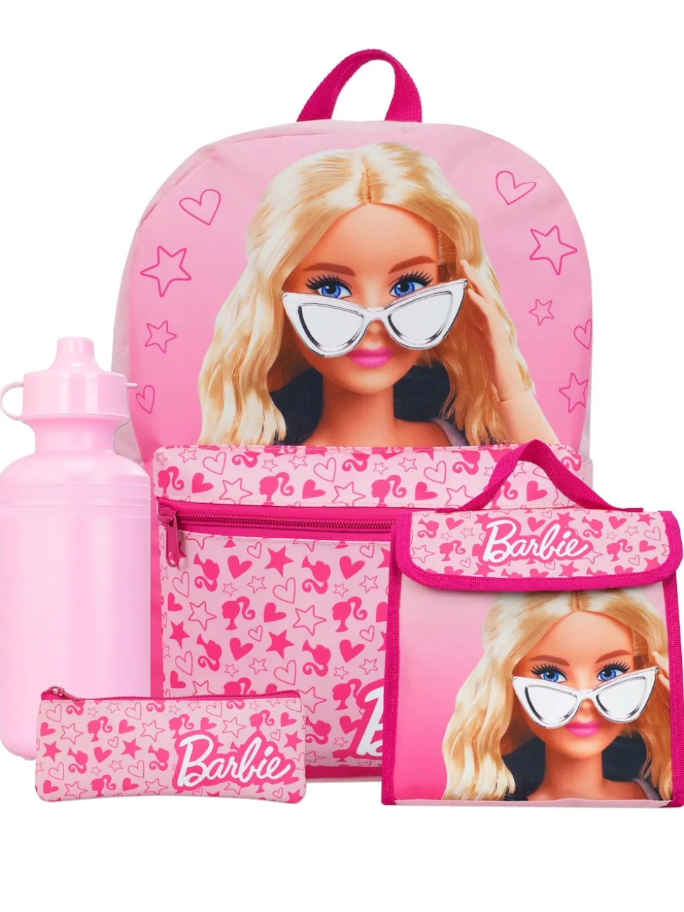 Character Pink Barbie 4 Piece Backpack Set