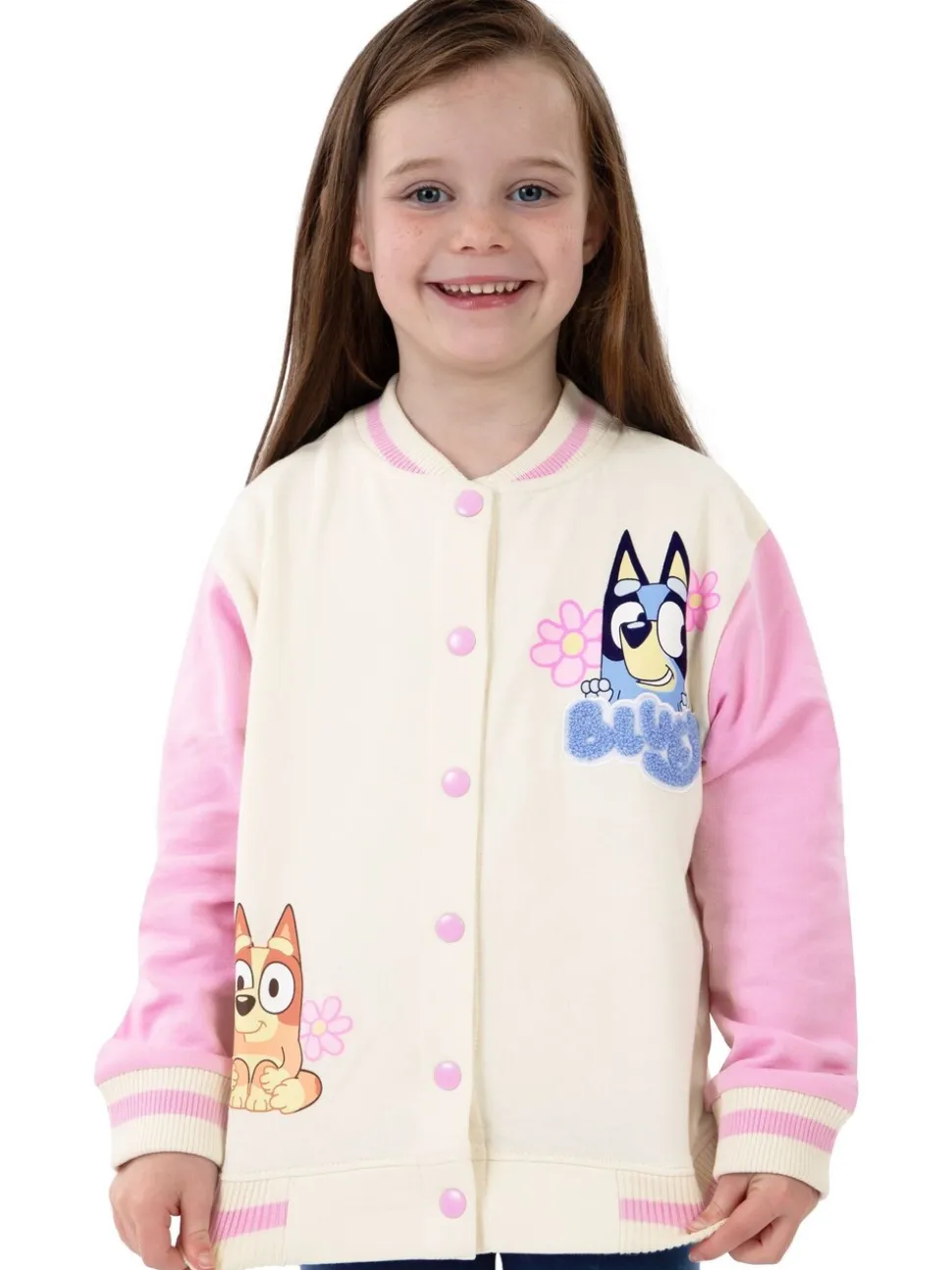 Character Pink Bluey And Bingo Girls Bomber Jacket