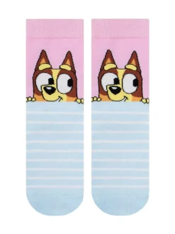 Character Pink Bluey And Bingo 3 Pack Ankle Socks