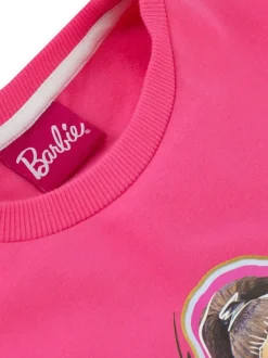 Character Pink 100% Cotton Barbie Sweatshirt and Leggings Set