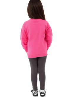 Character Pink 100% Cotton Barbie Sweatshirt and Leggings Set