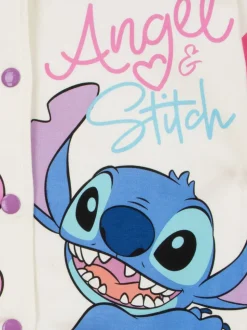 Character Pink 100% Cotton Disney Lilo And Stitch Varsity Jacket