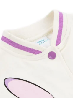 Character Pink 100% Cotton Disney Lilo And Stitch Varsity Jacket