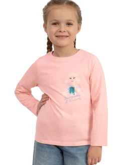 Character Pink Disney Frozen Elsa And Anna Long Sleeve T-Shirt