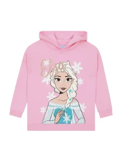 Character Pink Disney Frozen Hoodie Glitter Elsa