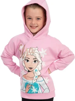 Character Pink Disney Frozen Hoodie Glitter Elsa