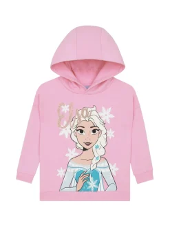 Character Pink Disney Frozen Hoodie Glitter Elsa