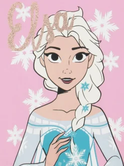 Character Pink Disney Frozen Hoodie Glitter Elsa