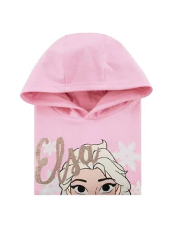 Character Pink Disney Frozen Hoodie Glitter Elsa