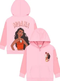 Character Pink Disney Moana Zip Up Hoodie
