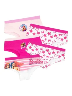 Character Pink Kids Barbie Multipack 100% Cotton Briefs 5 Packs