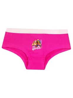 Character Pink Kids Barbie Multipack 100% Cotton Briefs 5 Packs
