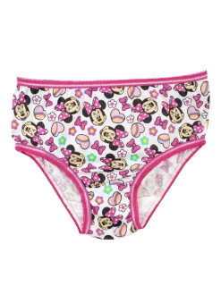 Character Pink Minnie Mouse 100% Cotton Briefs 5 Pack