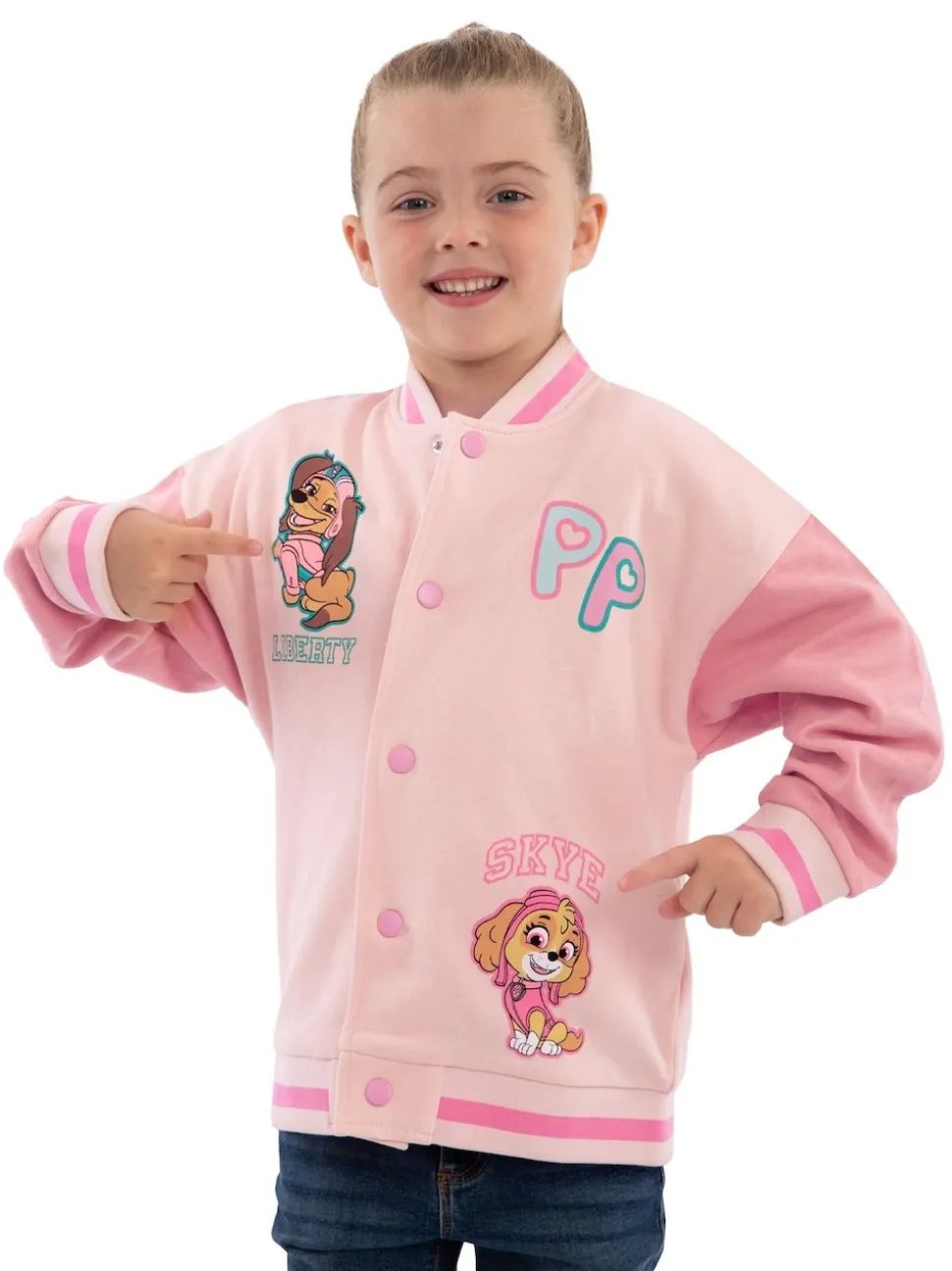 Character Pink PAW Patrol Liberty And Skye Varsity Jacket
