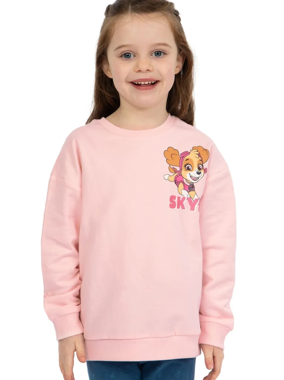 Character Pink PAW Patrol Skye Glitter 100% Cotton Sweatshirt