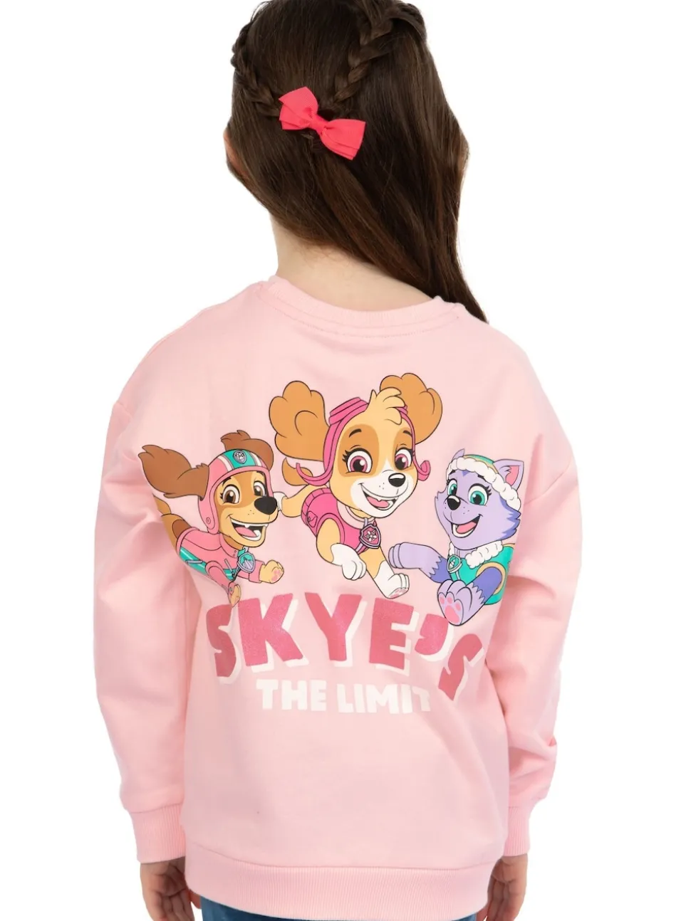 Character Pink PAW Patrol Skye Glitter 100% Cotton Sweatshirt