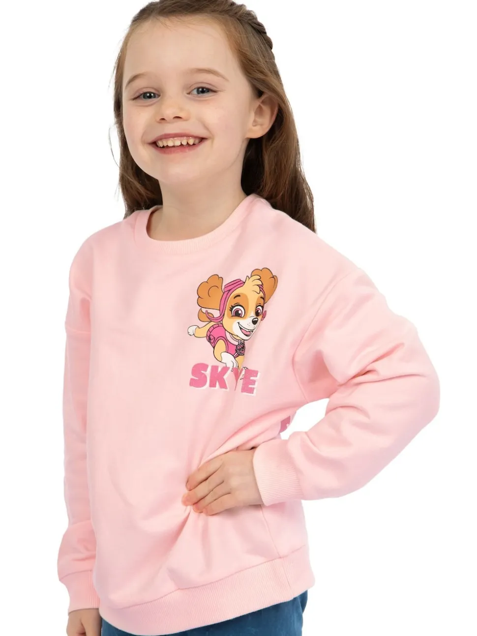 Character Pink PAW Patrol Skye Glitter 100% Cotton Sweatshirt