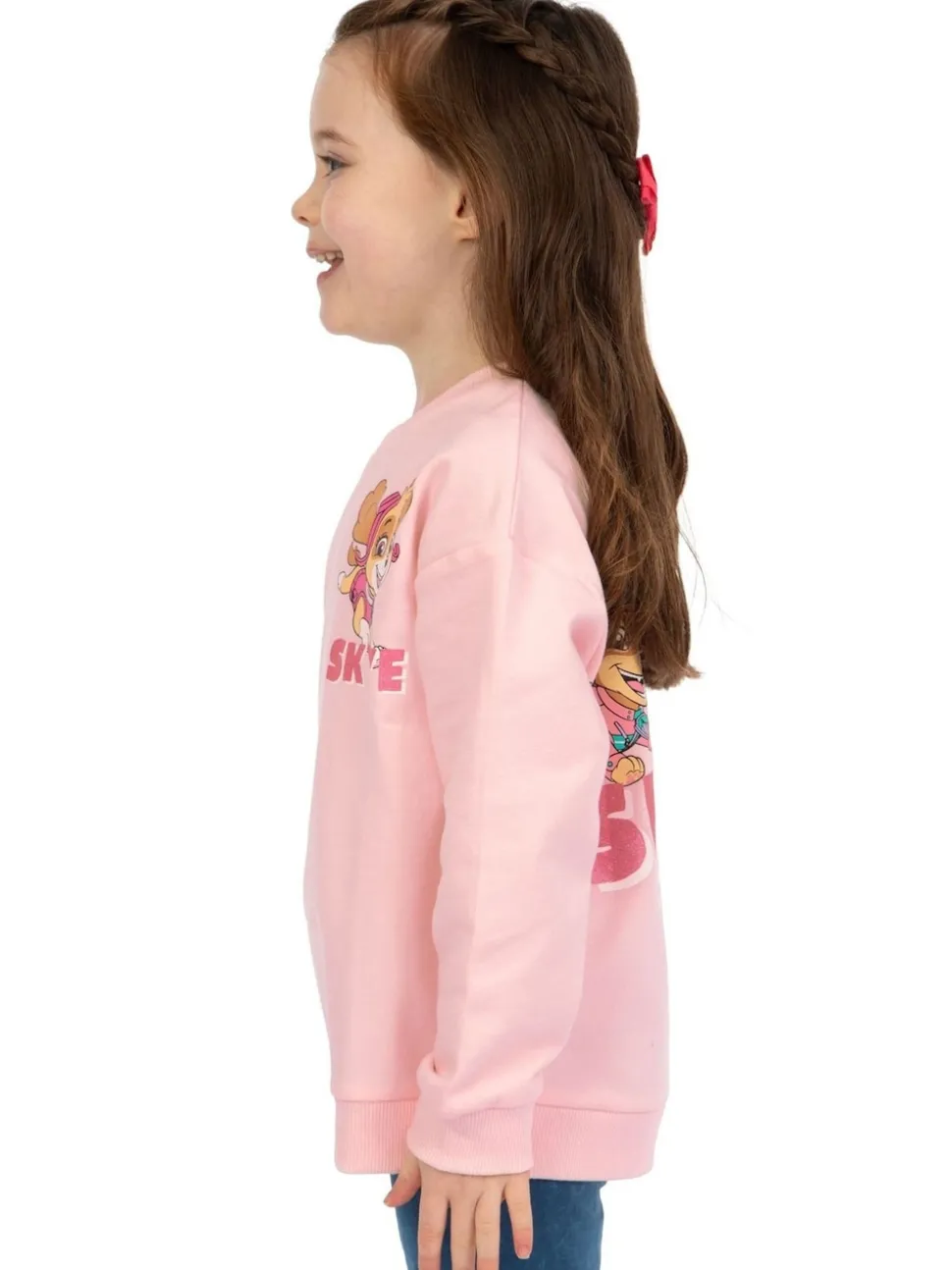 Character Pink PAW Patrol Skye Glitter 100% Cotton Sweatshirt