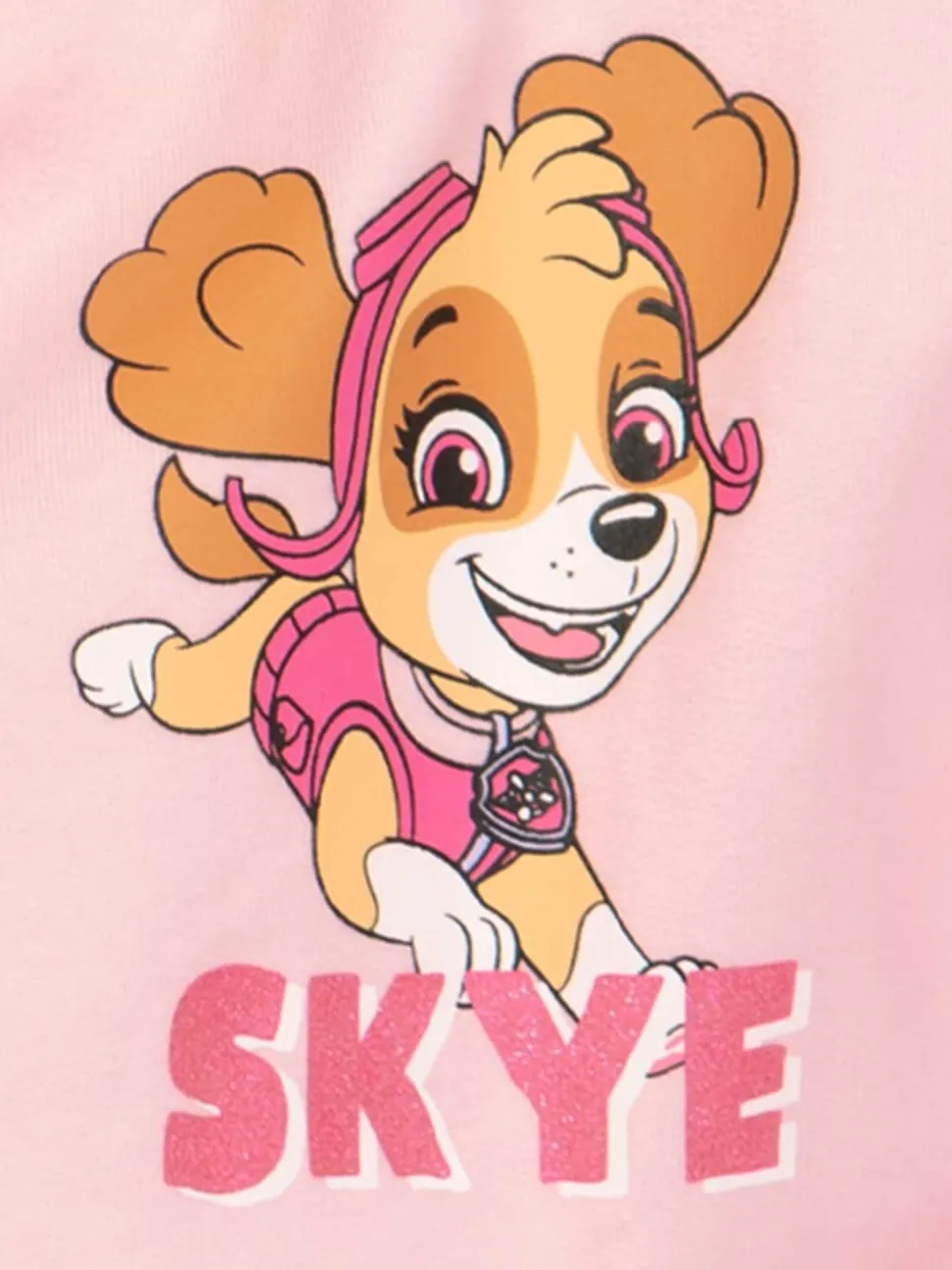 Character Pink PAW Patrol Skye Glitter 100% Cotton Sweatshirt