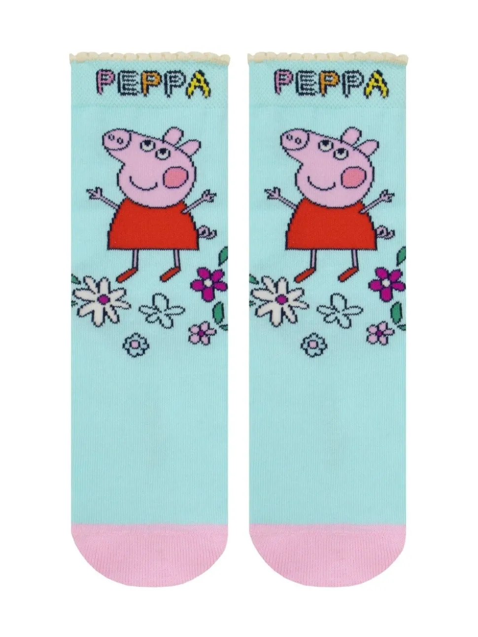 Character Pink Peppa Pig 3 Pack Ankle Socks