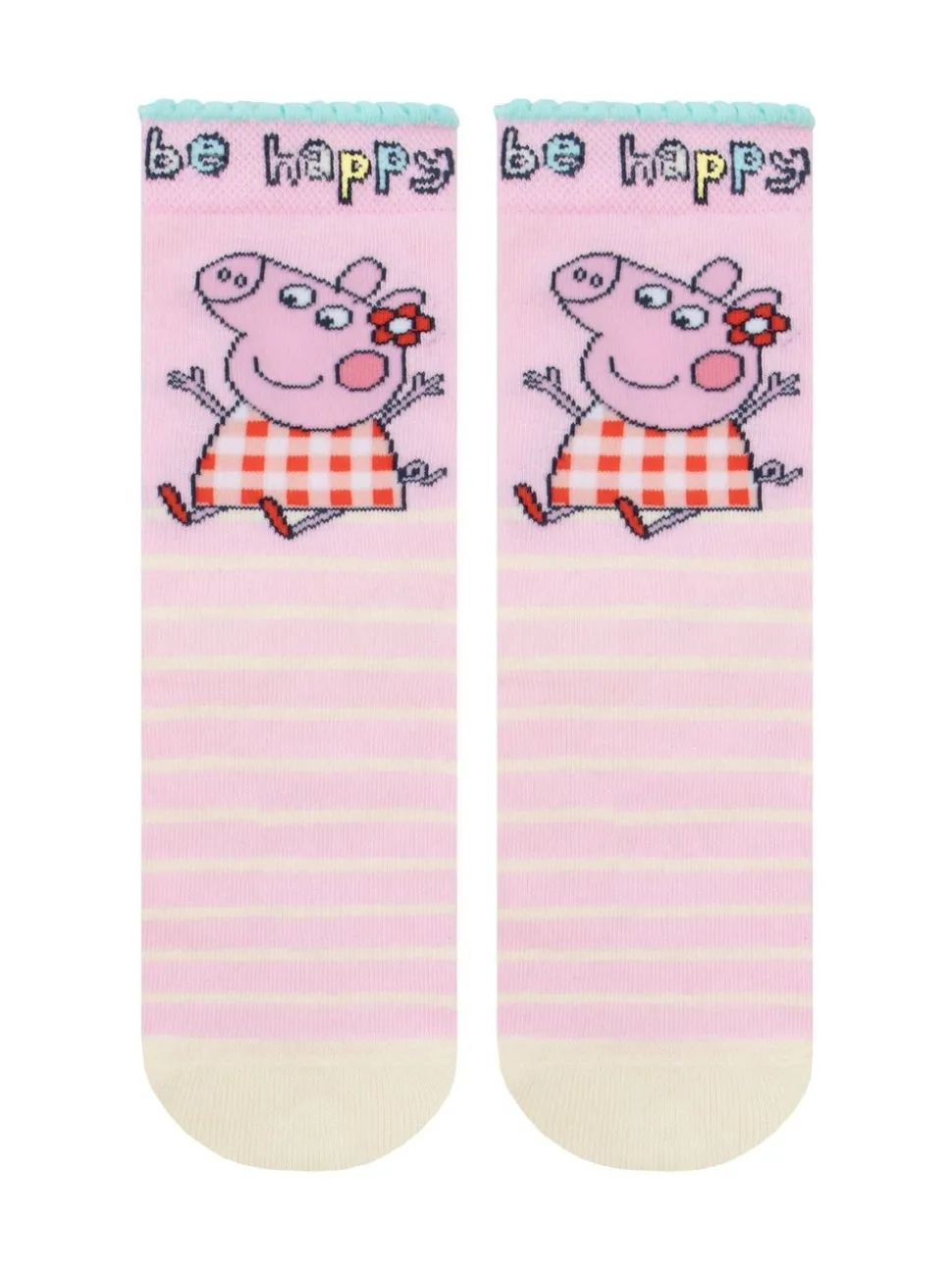 Character Pink Peppa Pig 3 Pack Ankle Socks