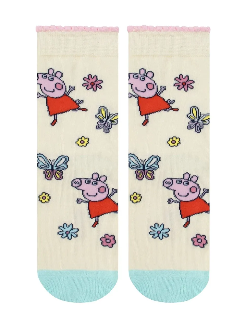 Character Pink Peppa Pig 3 Pack Ankle Socks
