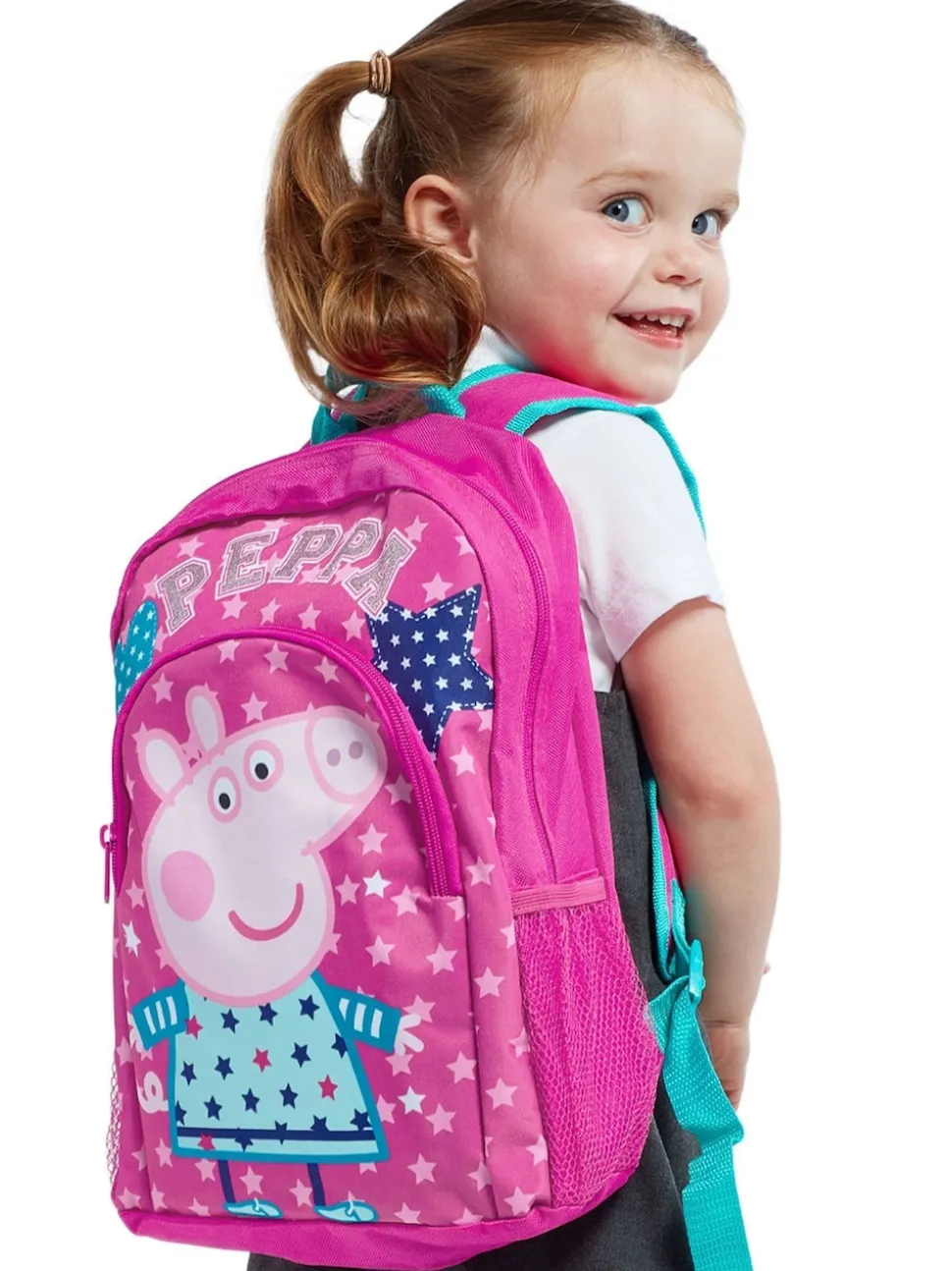 Character Pink Stars and Hearts Peppa Pig Backpack
