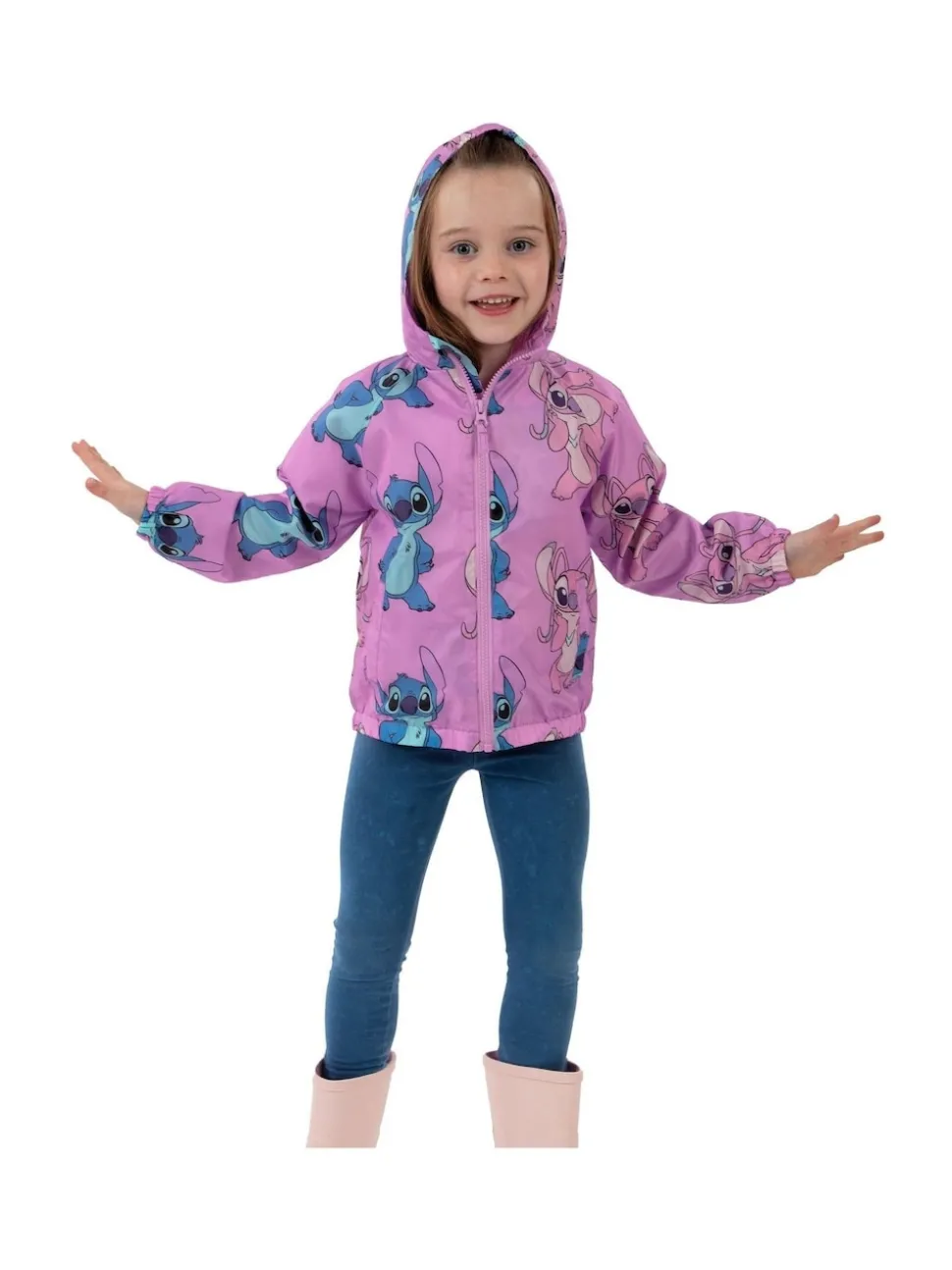 Character Purple Disney Lilo & Stitch Girls Raincoat