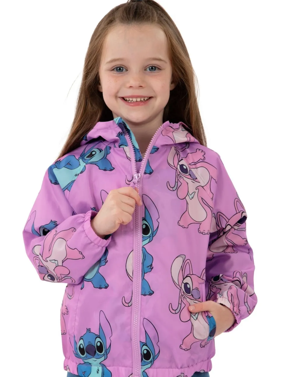 Character Purple Disney Lilo & Stitch Girls Raincoat