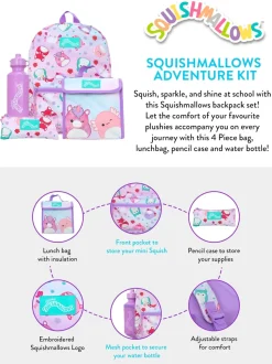 Character Purple Squishmallows 4 Pc Backpack Set