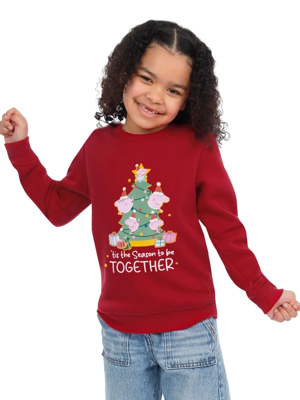 Character Red Peppa Pig Christmas Sweatshirt