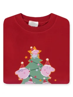 Character Red Peppa Pig Christmas Sweatshirt