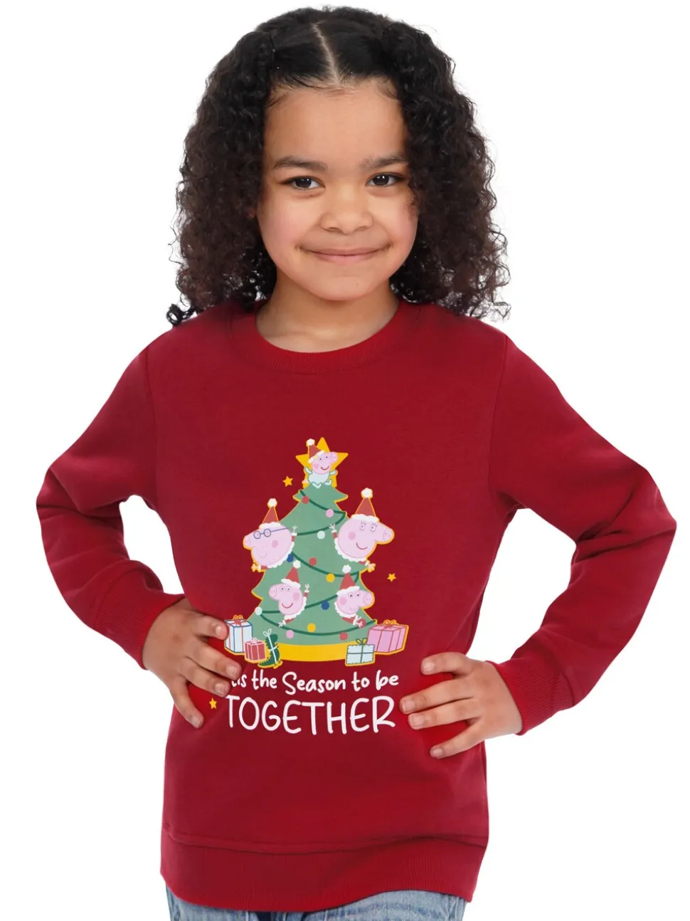 Character Red Peppa Pig Christmas Sweatshirt