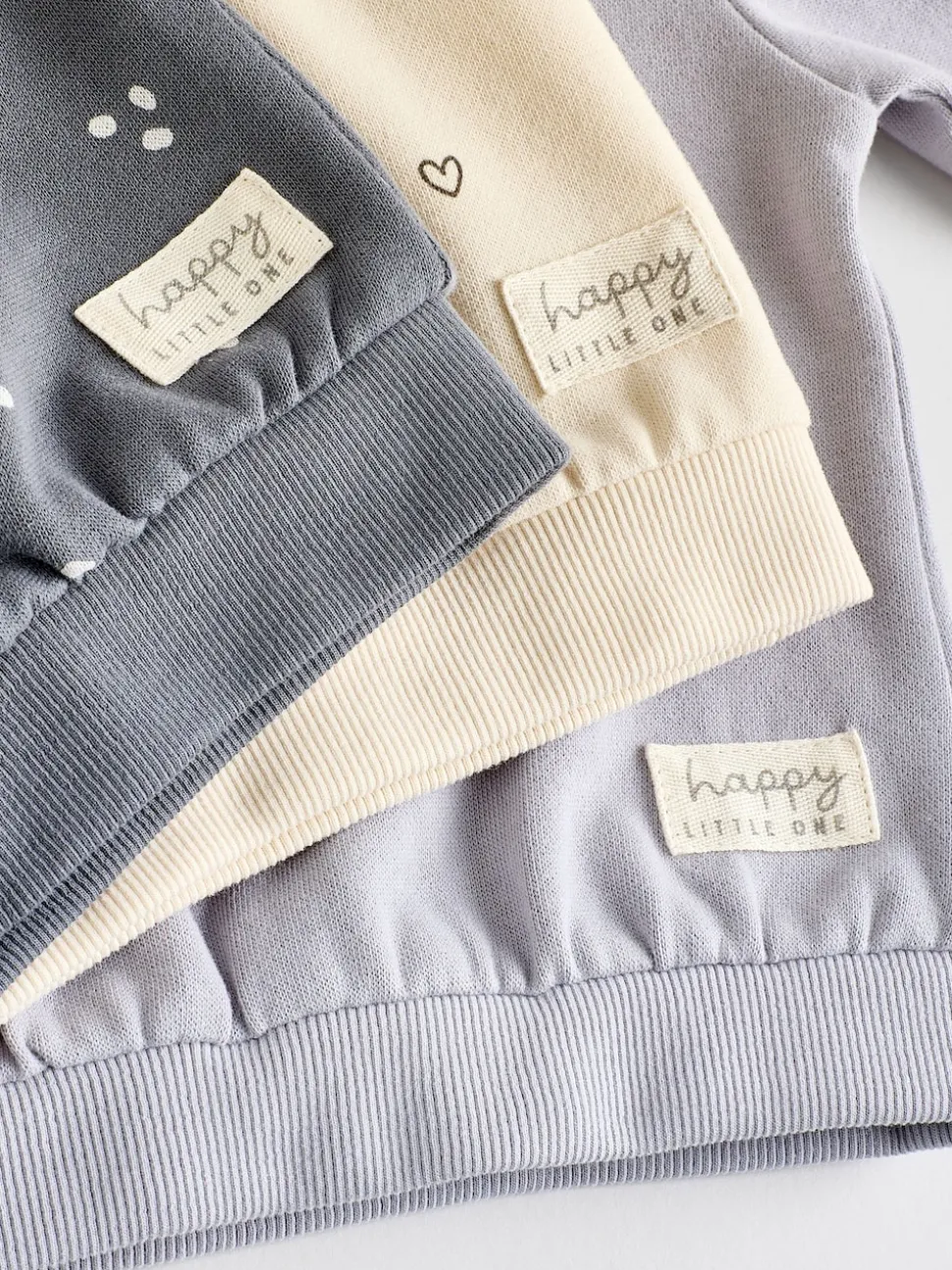 Charcoal Grey & Cream Baby Sweatshirt & Joggers 6 Piece Set (0mths-2yrs)