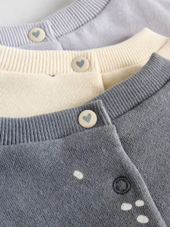 Charcoal Grey & Cream Baby Sweatshirt & Joggers 6 Piece Set (0mths-2yrs)
