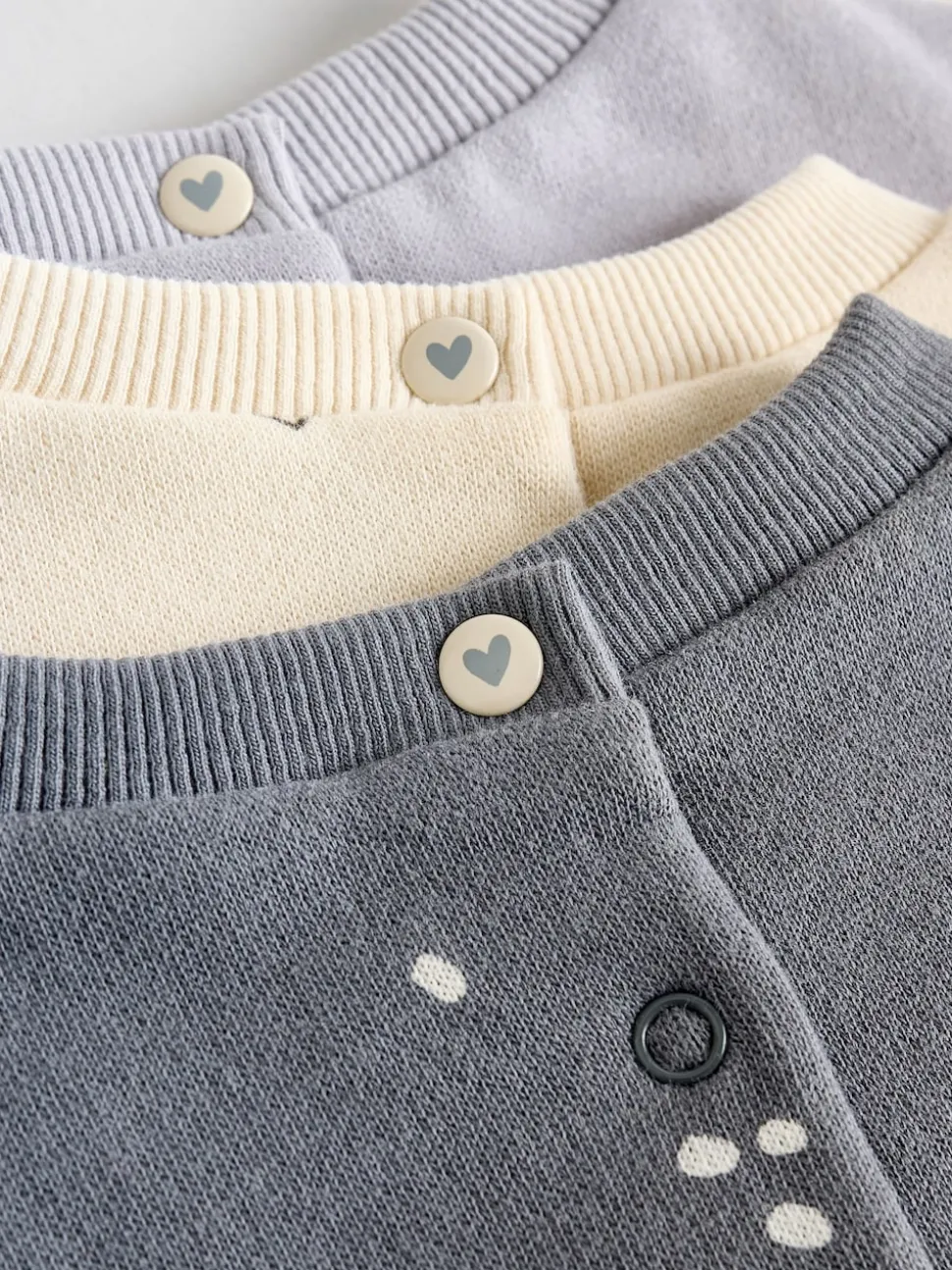 Charcoal Grey & Cream Baby Sweatshirt & Joggers 6 Piece Set (0mths-2yrs)