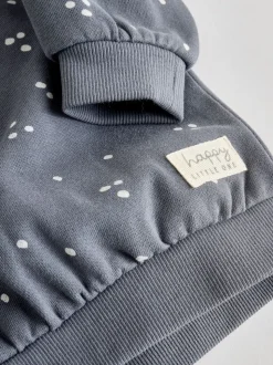 Charcoal Grey & Cream Baby Sweatshirt & Joggers 6 Piece Set (0mths-2yrs)