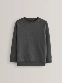 Charcoal Crew Neck School Sweater (3-17yrs)