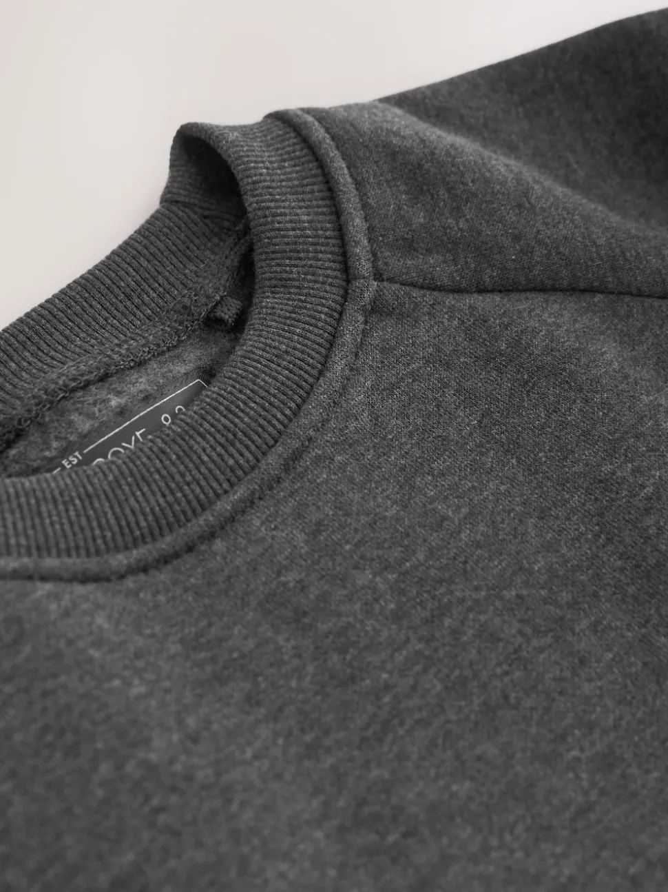 Charcoal Crew Neck School Sweater (3-17yrs)
