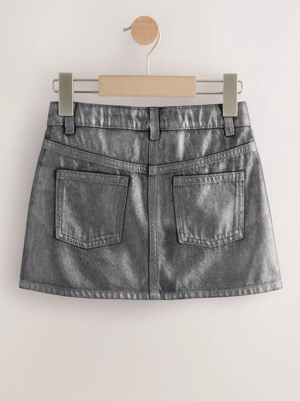 Charcoal Grey Foil Printed Mini Skirt (3-16yrs)