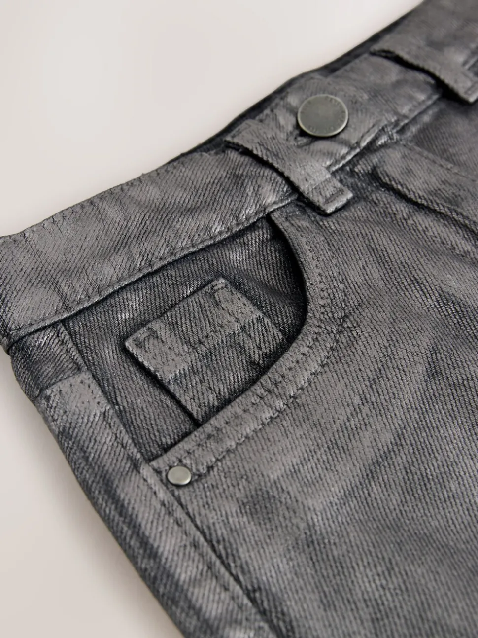 Charcoal Grey Foil Printed Mini Skirt (3-16yrs)