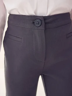 Charcoal Grey Longer Length School Skinny Stretch Trousers (3-18yrs)