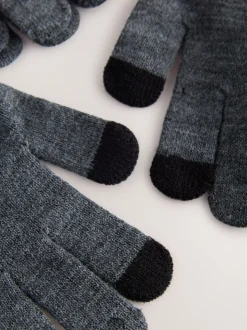 Charcoal Grey Magic Gloves 3 Packs (3-16yrs)