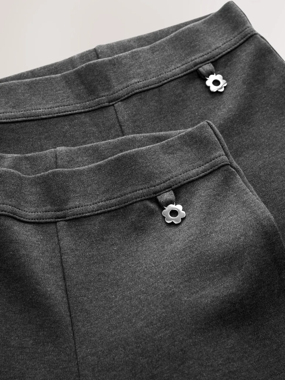 Charcoal Grey 2 Pack Pull-On Cotton Rich Stretch Boot Cut School Trousers (3-17yrs)